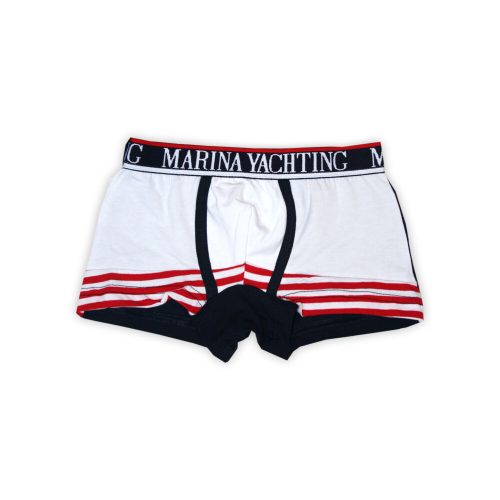 Boys' underwear - Cotton jersey boxer briefs - red striped - 122