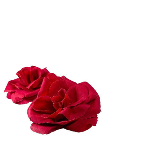 10 cm velvet rose head
