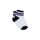 Girls' cotton ankle socks - ribbed - glittery - purple-silver striped - 23-28