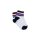 Girls cotton ankle socks - ribbed - glittery - pink-blue striped - 23-28
