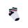 Girls cotton ankle socks - ribbed - glittery - green-pink striped - 23-28