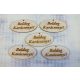 Natural wood - "Merry Christmas" engraved oval sign 4x8cm 5pcs/pack