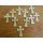 Natural wood - Cross 3x5cm 10pcs/pack