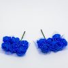 Trandafir de spumă albastru închis de 2 cm cu tul (12 buc)