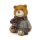 Ein sitzendes Bärenmädchen mit einem Keramikschal