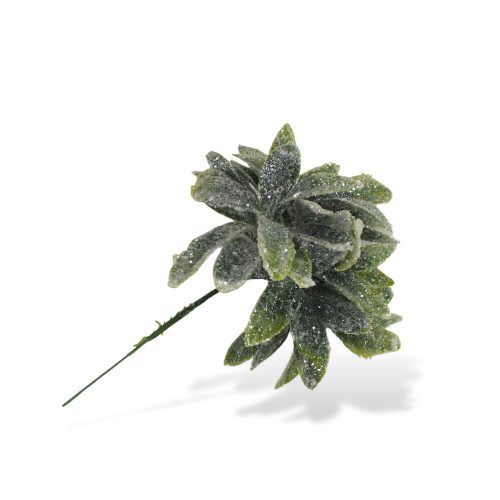Zielony brokatowy liść