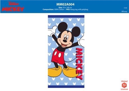 Disney Mickey Mouse children's beach towel - 100% cotton - 70x140 cm - light blue