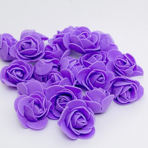 3 cm purple foam rose