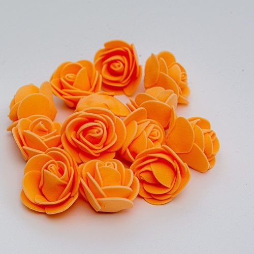 Trandafir orange de spuma de 3 cm