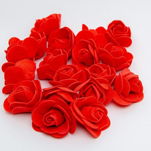 Trandafir roșu de spumă de 3 cm