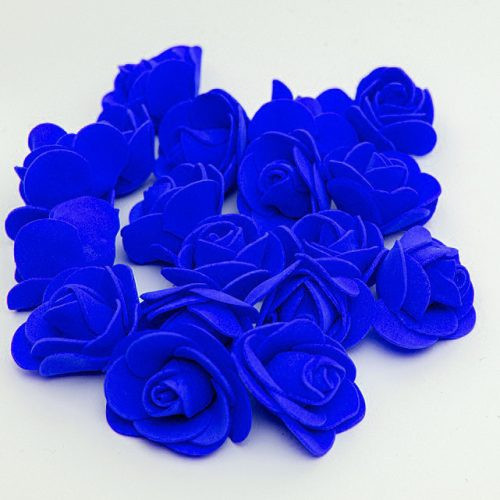 Róża piankowa w kolorze ciemnoniebieskim o średnicy 3 cm