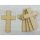 Natural wood - Cross 10cm 5pcs/pack