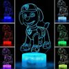 3D LED lamp paw patrol