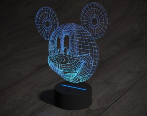 3D LED  lampa mickey egér 