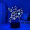 3D LED Iron Man cu telecomandă