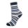 Children's ankle socks - cotton ankle socks - 23-26 - dark blue striped - Evidence