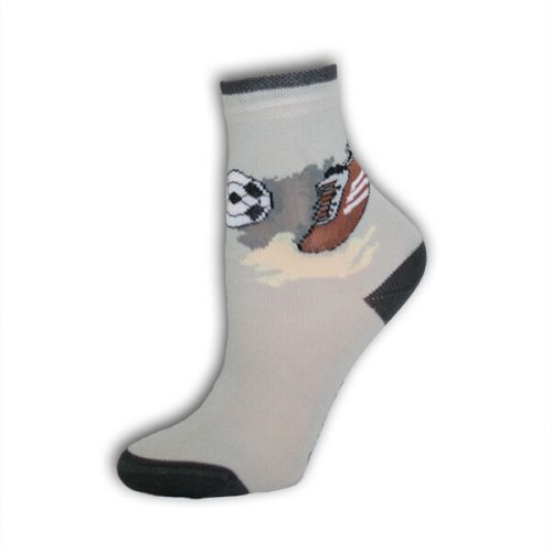 Children's ankle socks - cotton ankle socks - 27-30 - gray soccer ball - Evidence