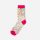 Children's cotton socks - 23-26 - white-pink - polka dots - Evidence