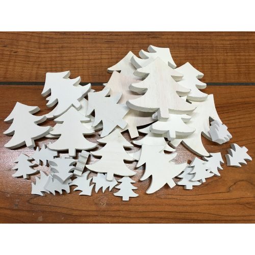 White wood pine trees mixed 30pcs/pack