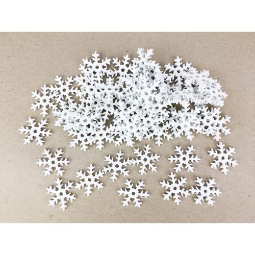 White snow crystal 2.5cm 50pcs/pack