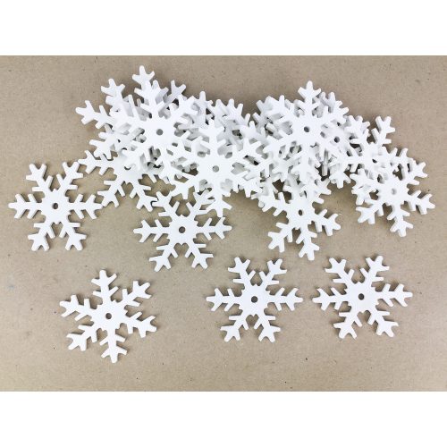 White snow crystal 5.5cm 25pcs/pack