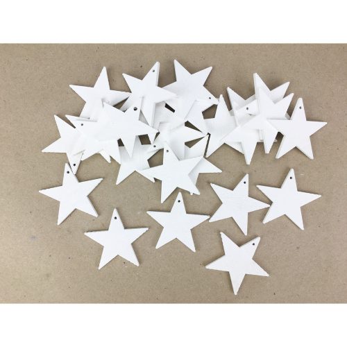 Weißer Stern 4,5 cm, 25 Stück/Packung