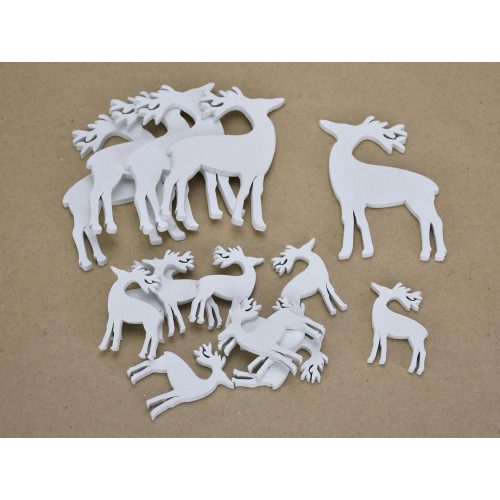 Wood - Reindeer white 15pcs/pack