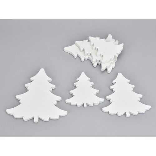 Weißholzrüschen aus Kiefernholz, dünn, 6 Stück/Packung