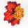Autumn tree leaves burgundy-orange 48 pcs/pack