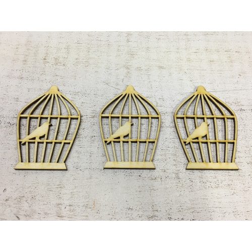 Natural wood - Cage with pins 3 pcs/pack