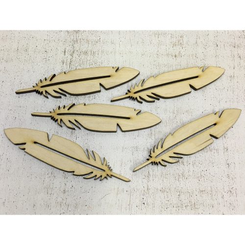 Natural wood - Bird feather 10cm 5pcs/pack