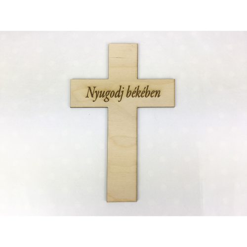 Naturholz - Kreuz „Ruhe in Frieden“ 18cm