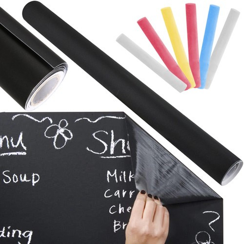 Self-adhesive drawing board with chalk