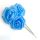 6 cm light blue foam rose with stem and glitter
