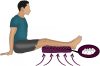Massage mat/massage pillow (purple)