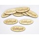 Natural wood - "We remember" oval engraved sign 1.9x4.9cm 10pcs/pack