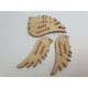 Natural wood - Angel wings Christmas" 5pcs/cs