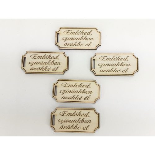 Natural wood - "Emléked..." engraved board 5 pcs/pack