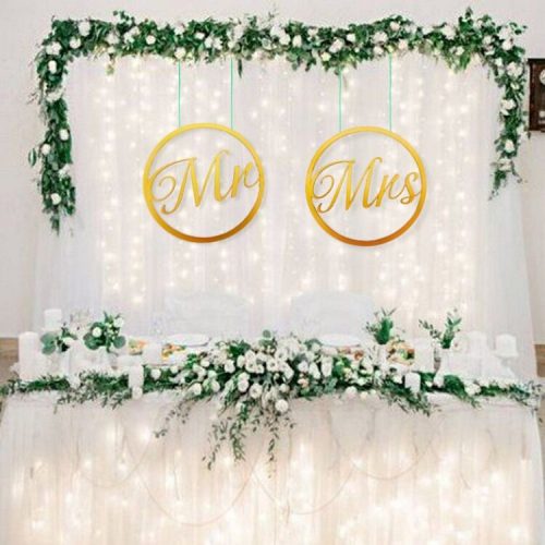 Mr&Mrs hoop set gold-metal 2 pcs