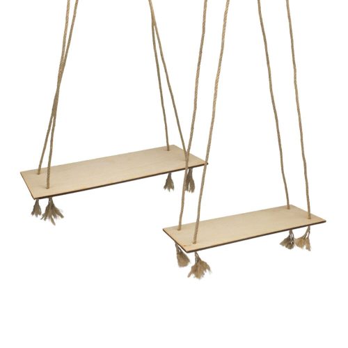 Decor swing - natural 2pcs/set with rope