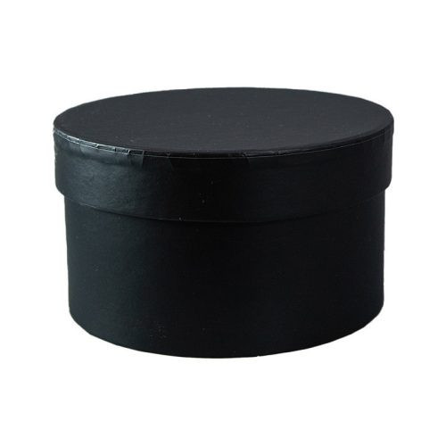 6x10 cm black round box
