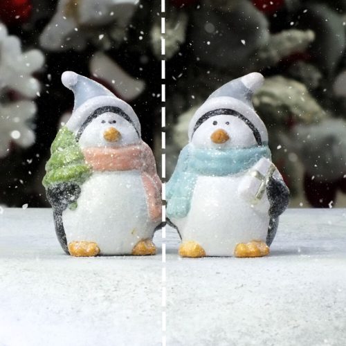 1 penguin with a shiny scarf (2 types)