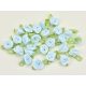 Satin rose heads v. blue 25 pcs/pack