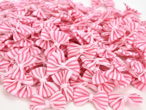 Pink striped bows 500 pcs/c SMART PRICE!