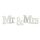 Mr&Mrs wooden table sign white