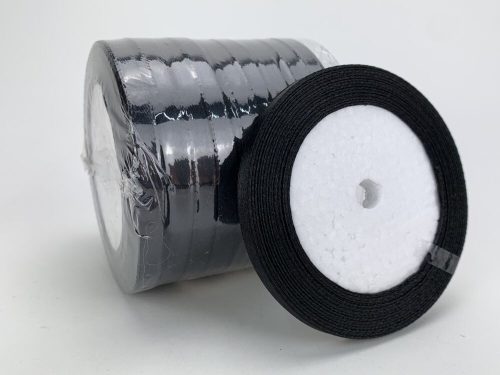 Black satin ribbon 6mm 10 rolls - SMART PRICE!
