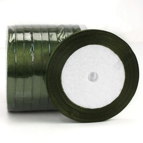 Pine green satin ribbon 6mm 10 rolls - SMART PRICE!