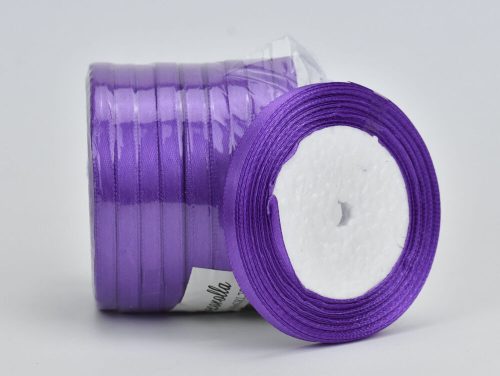 Dark purple satin ribbon 6mm 10 rolls - SMART PRICE!