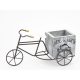 Metal tricycle with wooden basket