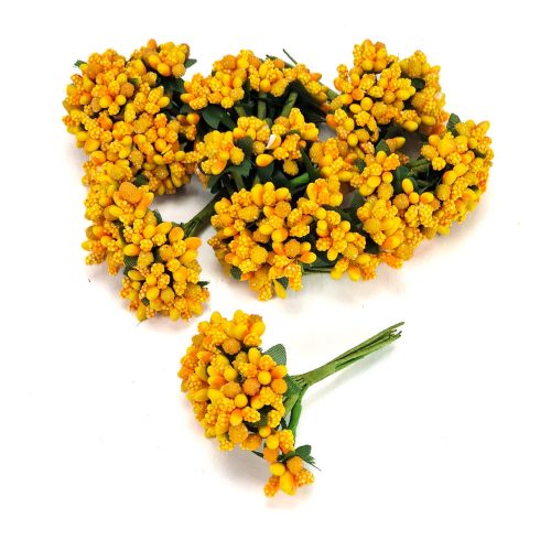 Berry mini bouquet sunny yellow 12pcs/cs